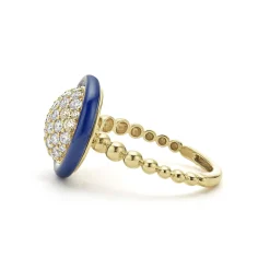 18K Gold and Ceramic Diamond Ring