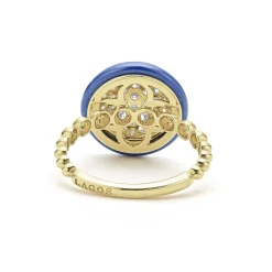 18K Gold and Ceramic Diamond Ring