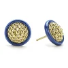 18K Gold and Ceramic Stud Earrings
