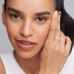 18K Gold and Diamond Stacking Ring