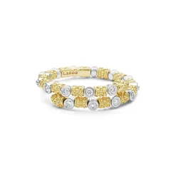 18K Gold and Diamond Superfine Band Ring