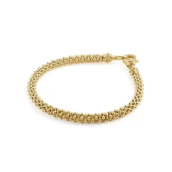 18K Gold Beaded Bracelet | 4mm