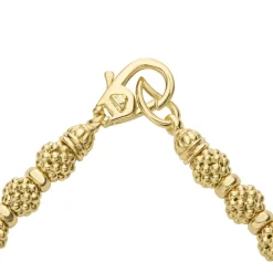 18K Gold Caviar Beaded Ball Necklace