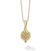 18K Gold Caviar Beaded Pendant Necklace