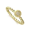 18K Gold Caviar Diamond Ring