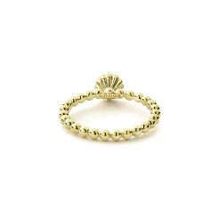 18K Gold Caviar Diamond Ring