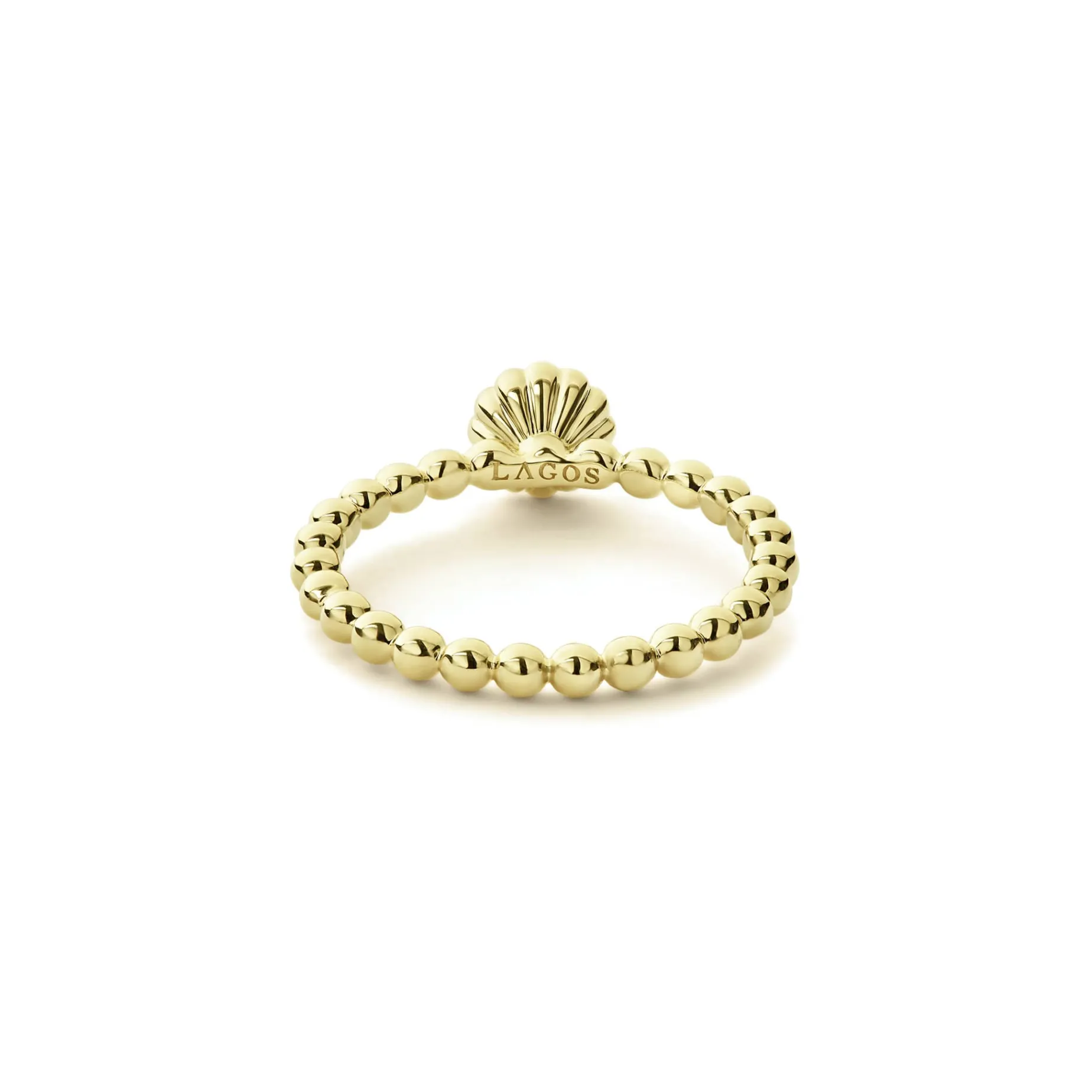 18K Gold Caviar Diamond Ring