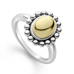 18K Gold Caviar Dome Ring