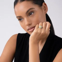 18K Gold Caviar Dome Ring