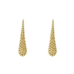 18K Gold Caviar Drop Earrings