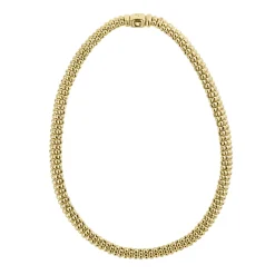 18K Gold Caviar Necklace | 9mm