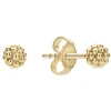 18K Gold Caviar Stud Earrings