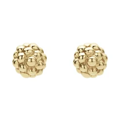 18K Gold Caviar Stud Earrings