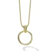 18K Gold Circle Pendant Necklace