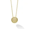 18K Gold Circle Pendant Necklace