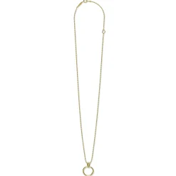 18K Gold Circle Pendant Necklace