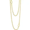 18K Gold Circle Station Necklace