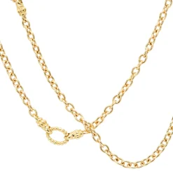 18K Gold Circle Station Necklace
