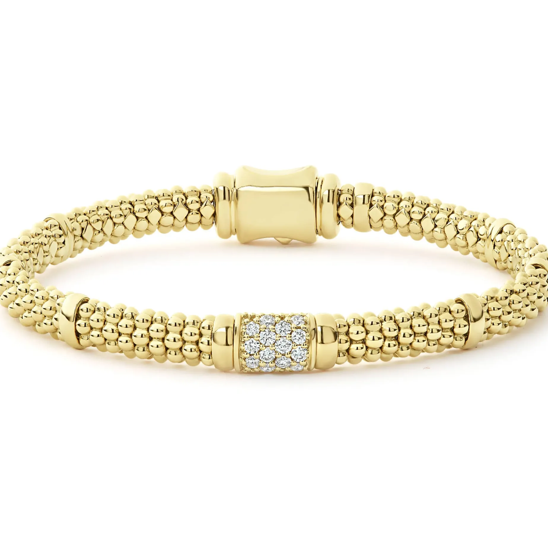 18K Gold Diamond Bracelet | 6mm