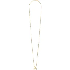 18K Gold Diamond Circle Pendant Necklace