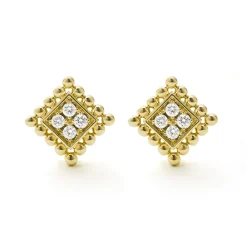18K Gold Diamond Earrings