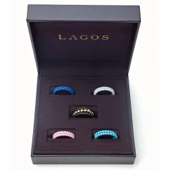 18K Gold Diamond Stacking Ring Set