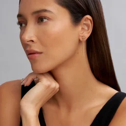 18K Gold Drop Earrings