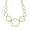 18K Gold Floral Link Necklace