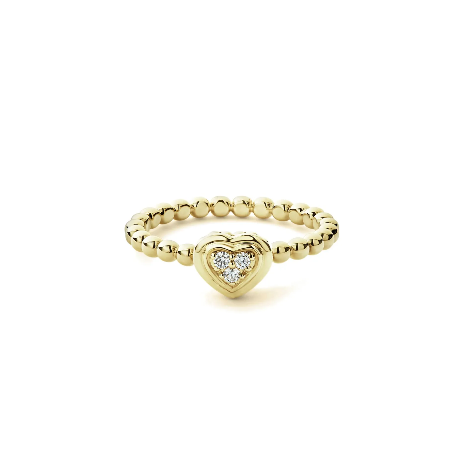 18K Gold Heart Diamond Ring