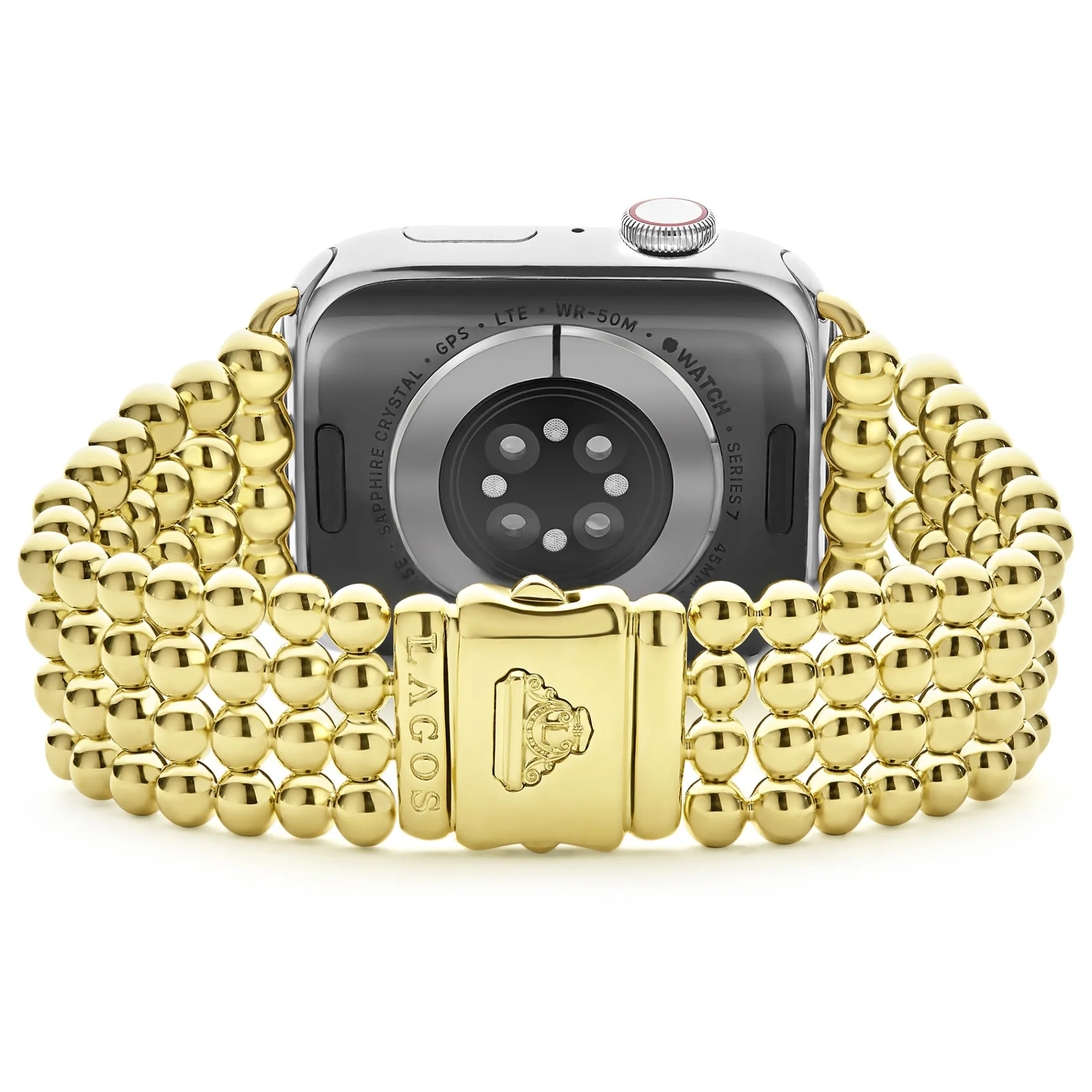 18K Gold Infinite Caviar Beaded Watch Bracelet - 42-49mm
