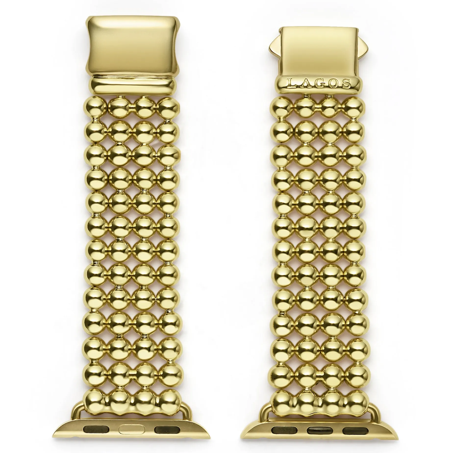18K Gold Infinite Caviar Beaded Watch Bracelet - 38-45mm