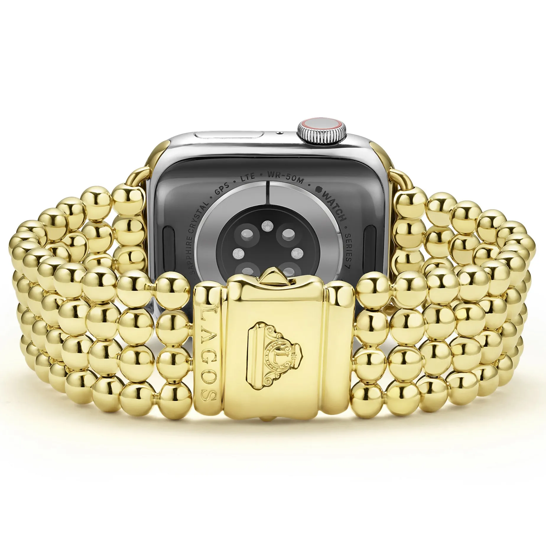 18K Gold Infinite Caviar Beaded Watch Bracelet - 38-45mm