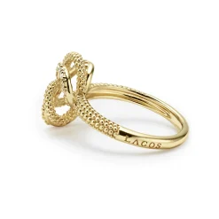 18K Gold Love Knot Diamond Ring