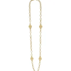 18K Gold Open Ball Link Necklace