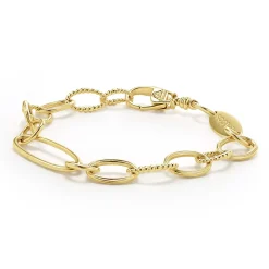 18K Gold Oval Link Bracelet
