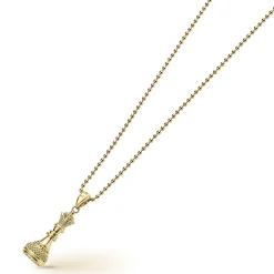 18K Gold Queen Pendant Necklace