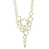 18K Gold Statement Floral Link Necklace