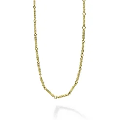 18K Gold Superfine Caviar Link Necklace