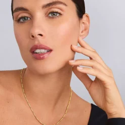 18K Gold Superfine Caviar Link Necklace