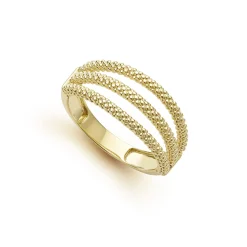 18K Gold Superfine Caviar Ring