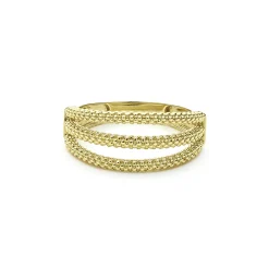 18K Gold Superfine Caviar Ring