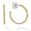 18K Gold Superfine Diamond Hoop Earrings