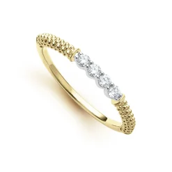 18K Gold Superfine Diamond Stacking Ring