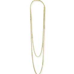 18K Gold Superfine Station Chain Necklace