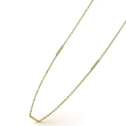 18K Gold Superfine Station Chain Necklace