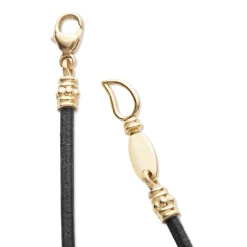18K Gold Triple Black Pearl Necklace