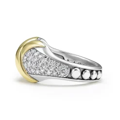 18K Gold X Diamond Ring