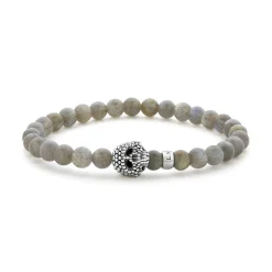 Labradorite Skull Bracelet