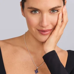 Lapis Fleur De Lis Amulet
