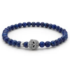 Lapis Skull Bracelet